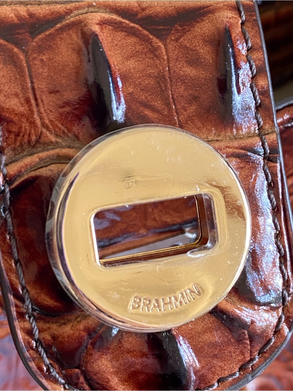 BRAHMIN PECAN MARLEY CROSSBODY with defect - Picture 7 of 11